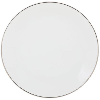 10 Strawberry Street CPSL0001 Coupe Silver Line 10 1/4" Silver Porcelain Dinner Plate - 24/Case