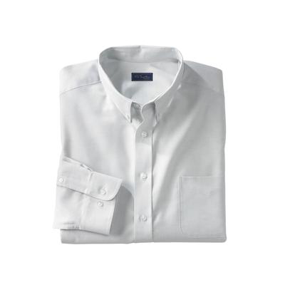 Men's Big & Tall KS Signature Wrinkle-Free Oxford Dress Shirt by KS Signature in Light Grey (Size 19 37/8)