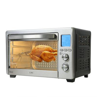 LNC Home 12-In-1 Air Fryer Toaster Oven Stainless Steel in Black | 12.5 H x 19.5 W x 15 D in | Wayfair 36FFZJWF1000B78