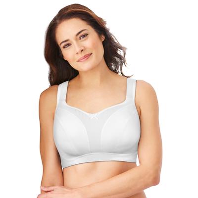 Plus Size Women's Limitless Wirefree Low-Impact Back Hook Bra by Comfort Choice in White (Size 48 DD)