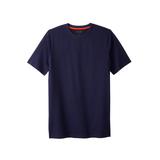 Men's Big & Tall Heavyweight Longer-Length Crewneck T-Shirt by Boulder Creek in Navy (Size 6XL)