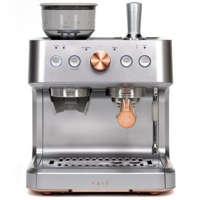 Café Bellissimo Semi-Automatic Espresso Machine Metal in Brown | 16.1 H x 13.7 W x 12.7 D in | Wayfair C7CESAS2RS3