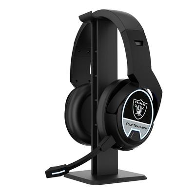 Las Vegas Raiders Personalized Bluetooth Gaming Headphones & Stand
