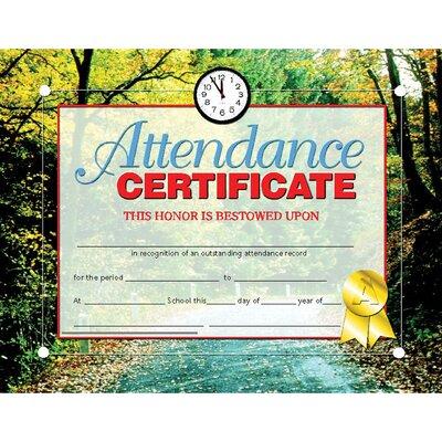 Hayes School Publishing Attendance Certificate | 8.5 H x 11 W x 0.2 D in | Wayfair H-VA680