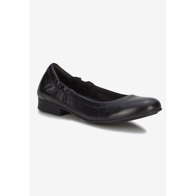 Women's Tess Flat by Ros Hommerson in Black Leather (Size 9 N)