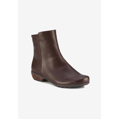 Extra Wide Width Women's Elsie Bootie by Ros Hommerson in Brown Leather (Size 10 1/2 WW)