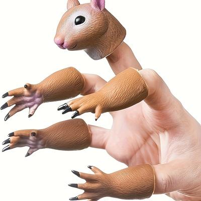 Squirrel Finger Puppet Set, Animal Puppet Theater Props, Christmas New Year's Gifts