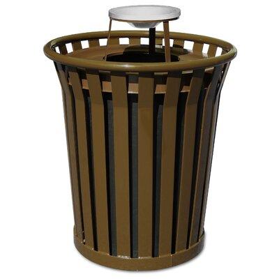 Witt Wydman Receptacle 36 Gallon Trash Can Stainless Steel in Brown | 39.75 H x 28.5 W x 28.5 D in | Wayfair WC3600-AT-BN