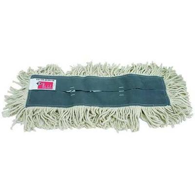 TOUGH GUY 1TZF5 48 in L Dust Mop, Slide On Connection, Cut-End, Gray/White,