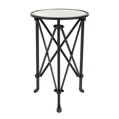 Olivia Mirrored Side Table - 29.5" Diamter, Oil Rubbed Bronze - Ballard Designs 29.5" Diamter - Ballard Designs