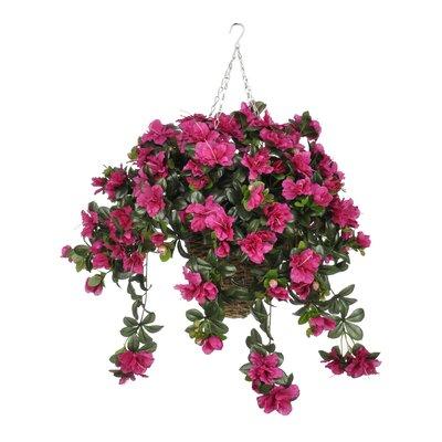 Charlton Home® Faux Azalea Floral Arrangement in Square Planter in Pink | 25 H x 20 W x 20 D in | Wayfair DA268F2EAC2746DD8C8746F2B0D0326D