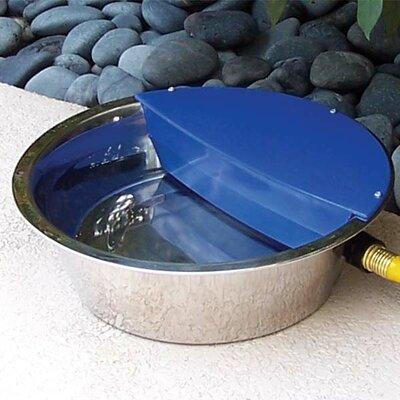 RPI Pet Sir Aqua II Automatic Float Waterer Metal/Stainless Steel (easy to clean) in Blue/Gray | 4.5 H x 13.5 W x 13.5 D in | Wayfair AQ017SS02