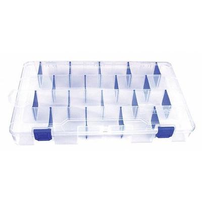 FLAMBEAU 5007 Adjustable Compartment Box, 4 to 35 Compartments, 13-11/16 in L x