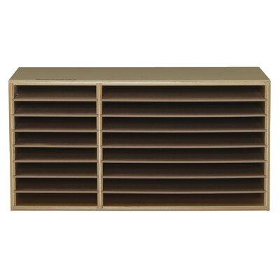 Childcraft 16 Compartment Shelving Unit Wood in Brown/Gray | 15 H x 29.38 W x 12.75 D in | Wayfair 071988