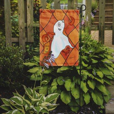 Caroline's Treasures Crawfish Halloween Ghost 2-Sided Garden Flag, Polyester in Orange | 15 H x 11 W in | Wayfair LD6161GF