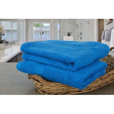 Ample Decor Hand Towels 600 GSM Absorbent Quick Drying Terry Cloth/100% Cotton in Blue | Wayfair CO-02-4009