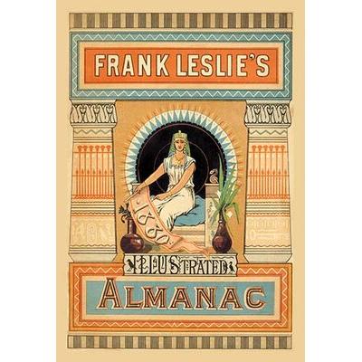 Buyenlarge 'Frank Leslie's Illustrated Almanac: Egypt, 1880' Vintage Advertisement in Blue/Orange | 36 H x 24 W x 1.5 D in | Wayfair