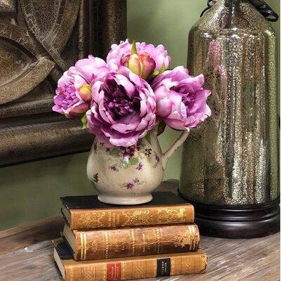 House of Hampton® Peony Bouquet Floral Arrangement Silk/Plastic in Pink | 9 H x 9 W x 9 D in | Wayfair A9779CCFFD3A4067988582482D61875A