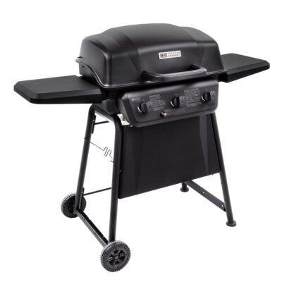 Charbroil American Gourmet 360 Classic Series 3-Burner Compact Propane Gas Grill Steel in Black/Gray | 43.5 H x 51.2 W x 24.1 D in | Wayfair