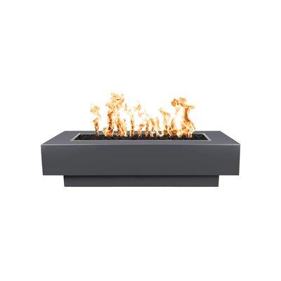 The Outdoor Plus Coronado Fire Pit Stainless Steel/Steel in Gray/White | 15 H x 48 W x 28 D in | Wayfair OPT-CORPC48-GRY-NG