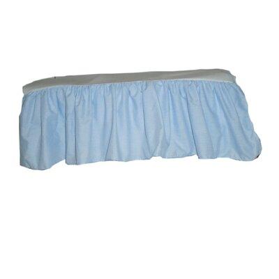Baby Doll Bedding Crib Skirt Cotton Blend in Pink/Blue/White | 162 W x 1 D in | Wayfair 1017dr-blue