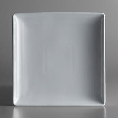 Sant' Andrea Fusion by 1880 Hospitality R4020000143S 9 1/2" Bright White Porcelain Square Plate - 12/Case