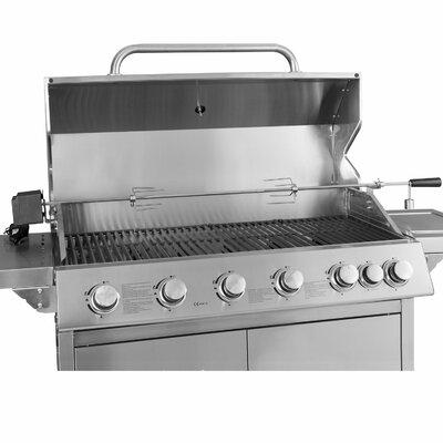 Arlmont & Co. Midkiff Universal Complete Rotisserie Kit Steel in Gray | 4.13 H x 55.91 W x 5.51 D in | Wayfair C55E35D54F83413BAB16ABBE44C700B2