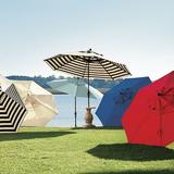 Auto Tilt Patio Umbrella - Canvas Black Sunbrella, Black, 9' - Ballard Designs Canvas Black Sunbrella - Ballard Designs