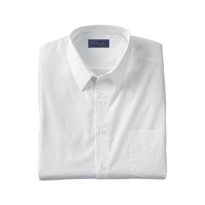 Men's Big & Tall KS Signature Wrinkle-Free Long-Sleeve Dress Shirt by KS Signature in White (Size 20 33/4)