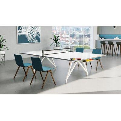 Scale 1:1 EYHOV Sport Conference Ping Pong Table Wood/Steel Legs/Metal in Gray/White | 30 H x 60 W x 108 D in | Wayfair SC-ESDW-6008-GWSY