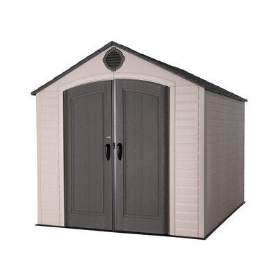 Lifetime 8 Ft. x 10 Ft. High-Density Polyethylene (Plastic) Outdoor Storage Shed w/ Steel-Reinforced Construction in Gray | Wayfair 60371
