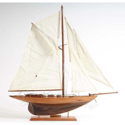 Old Modern Handicrafts Penduick Model Boat Wood in Brown/Gray | 25.5 H x 24 W x 4 D in | Wayfair Y033