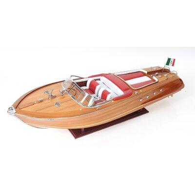 Old Modern Handicrafts Riva Aquarama Exclusive Edition Model Boat Wood in Brown/Gray | 10 H x 35 W x 9 D in | Wayfair B026