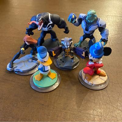 Disney Video Games & Consoles | Disney Infinity 1.0 And 2.0 Lot Of 6 Figures Mickey Donald Venom Black Widow | Color: Gray/Green | Size: Os