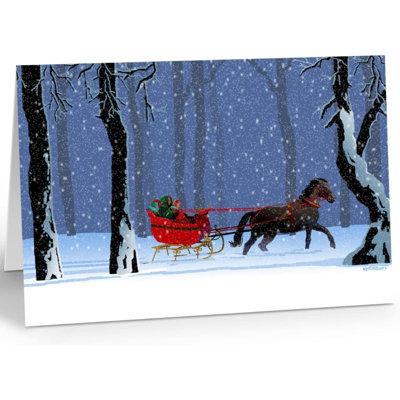 The Holiday Aisle® - 12 Holiday Sleigh Christmas Cards & Envelopes, Forest Holiday Sleigh | Wayfair 5A9259F6D85D41E0A87C6260380E9B55