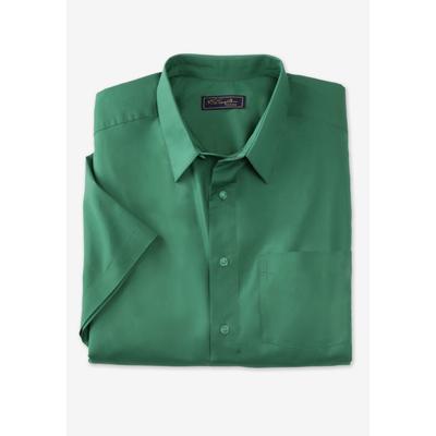 Men's Big & Tall KS Signature Wrinkle-Free Short-Sleeve Dress Shirt by KS Signature in Foliage Green (Size 24)