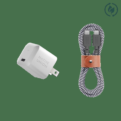 Native Union Fast Gan Charger PD 30W With USB-C Cable - White