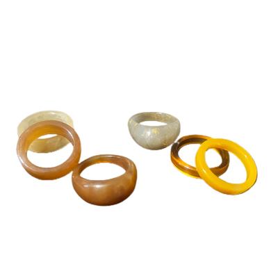 Urban Outfitters Jewelry | 6 Acrylic Rings | Color: Brown/Gold | Size: Os