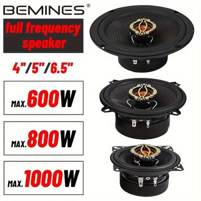 A Pair 4-inch/5-inch/6.5-inch Car High-mid-bass Integrated Car Speaker - 600w/800w/1000w, 4 Ohms, Suitable For Car Audio Modification