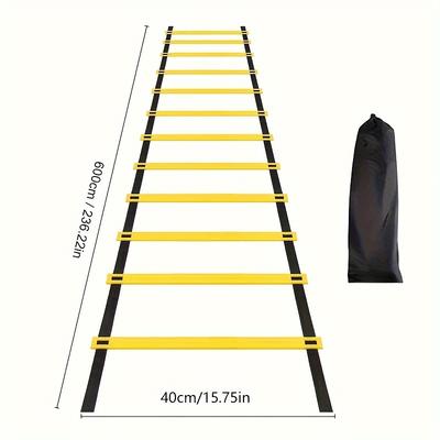 1 Set Speed Agility Training Ladder With Storage Bag, Portable Football Training Equipment, Sports Supplies