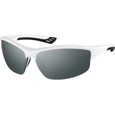 Zenni Men's Sunglasses Half-Rim White Frame