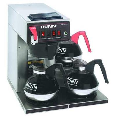 BUNN CWTF 15 - 3L Stainless Steel 12 Cup, 3 Lower Warmers 64 oz.