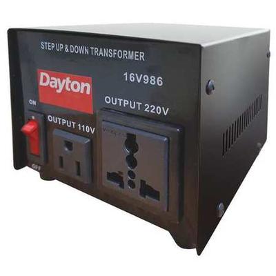 DAYTON 16V986 Step Up/Down Voltage Converter, 500VA