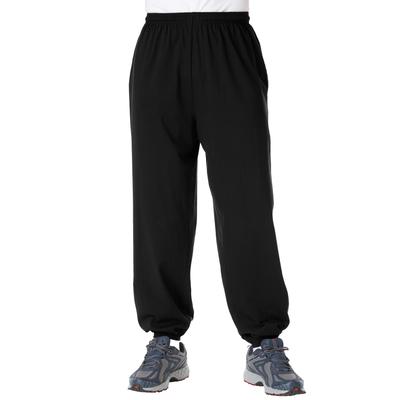 Men's Big & Tall Lightweight Elastic Cuff Sweatpants by KingSize in Black (Size 9XL)