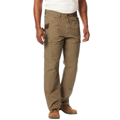 Men's Big & Tall Wrangler® Ripstop Cargo Pants by Wrangler in Bark (Size 52 32)