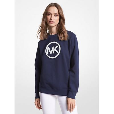 Michael Kors Logo Charm Cotton Blend Sweatshirt Blue S