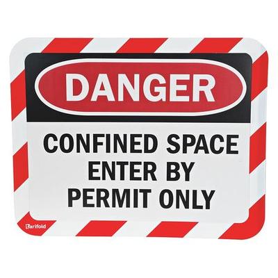 TARIFOLD P194943CS Sign Holder,Magnetic,Confined Space,PK2
