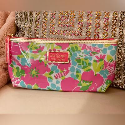 Lilly Pulitzer Bags | Lilly Pulitzer Cosmetic Bag | Color: Blue/Pink | Size: Os