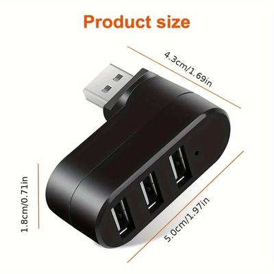 High Quality For Laptop For Pc Usb Rotate Splitter Mini Adapter 3 Ports