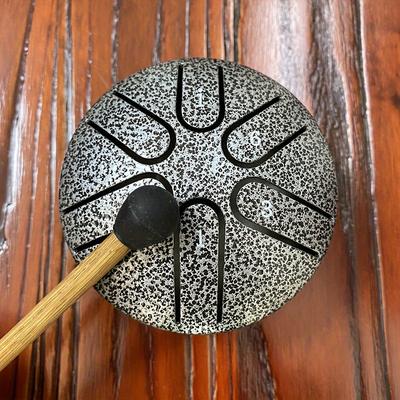 Steel Tongue Drum, Empty Drum, 3 Inch 6 Notes, Mini Steel Hand Drum, Percussion Instrument, Easy To Learn Musical Instrument, Small Iron Drum, Small Hand Dish, Send Drum Mallets, Music Book